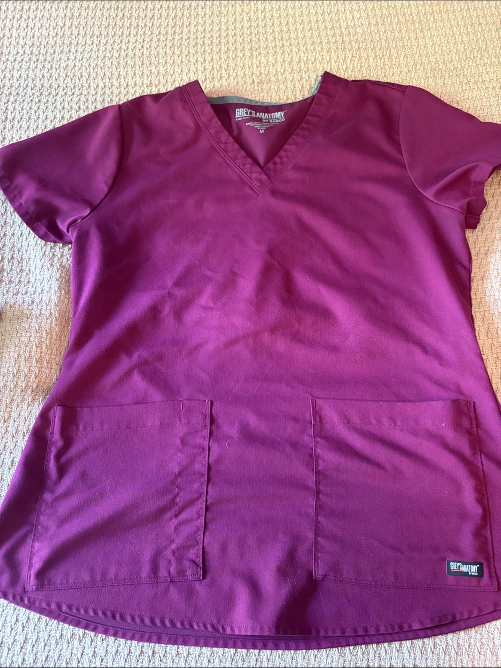 Grey's Anatomy Plum V-Neck Medical Scrub Top